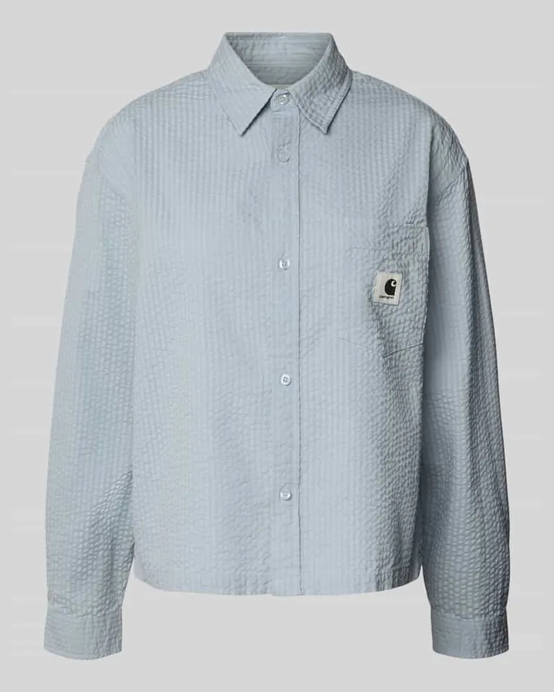 Carhartt WIP Regular Fit Bluse mit Brusttasche Modell 'Toland Hellblau