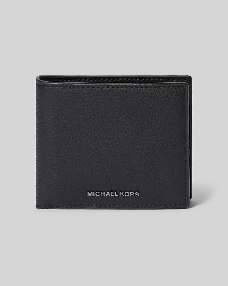 Michael Kors Portemonnaie mit Label-Detail Modell 'HUDSON BILLFOLD Black