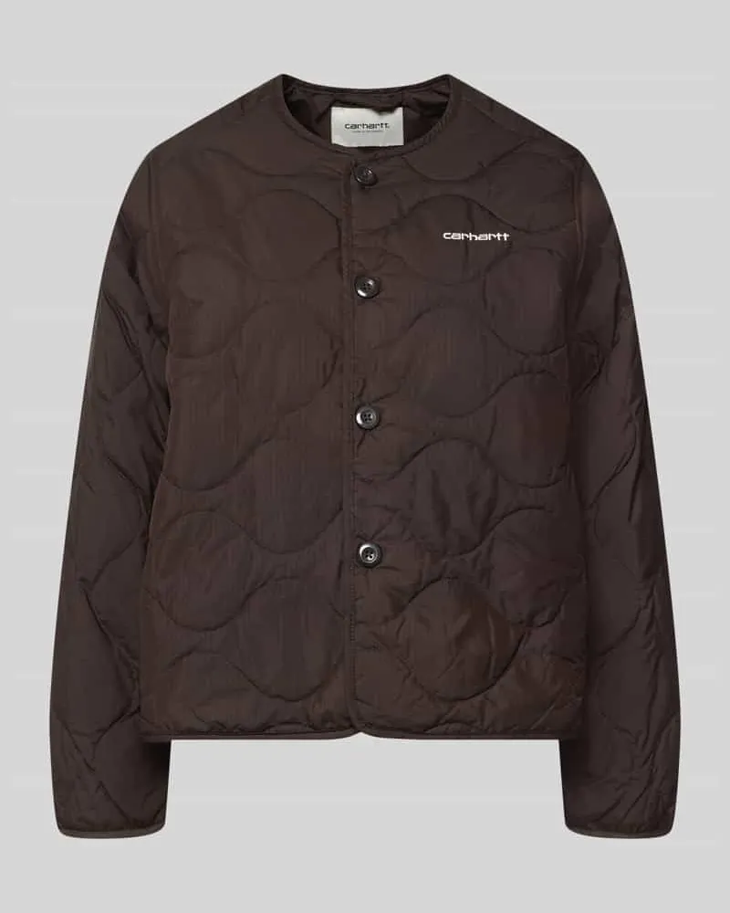 Carhartt WIP Steppjacke mit Logo-Stitching Modell 'Skye Schoko