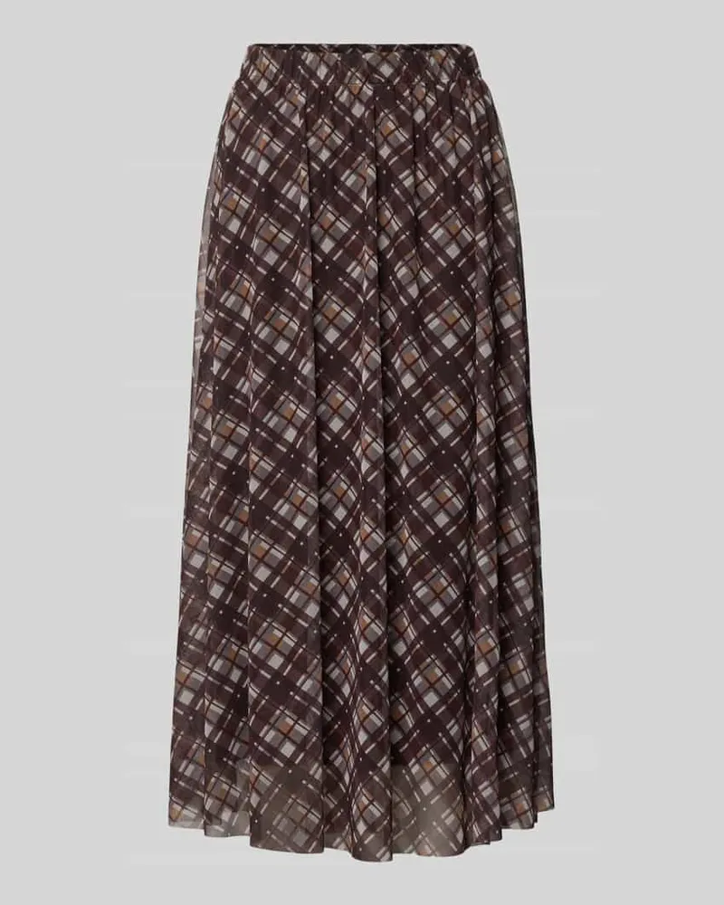 Smith & Soul Maxi-Rock aus Mesh im Allover-Look Mittelbraun