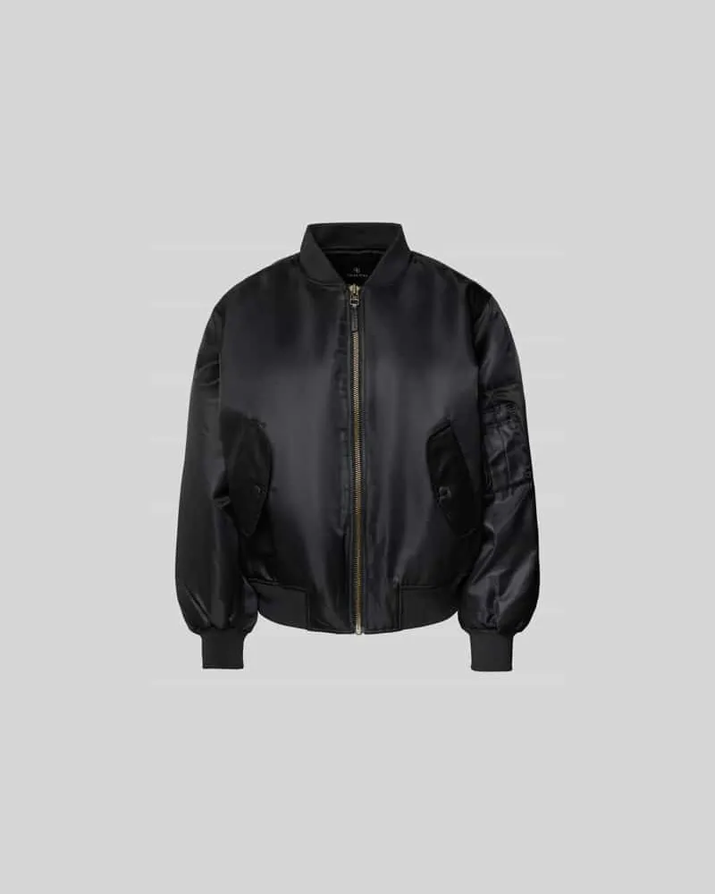 Anine Bing Bomberjacke mit Stehkragen Black