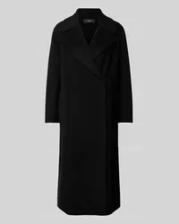 Max Mara Schurwollmantel mit Taillengürtel Modell 'MANU Black