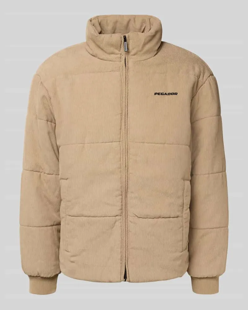 PEGADOR Steppjacke mit Stehkragen Sand