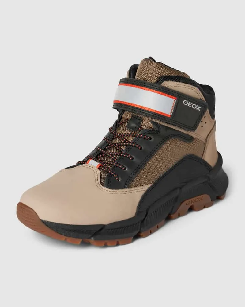 Geox Sneaker mit Label-Print Beige