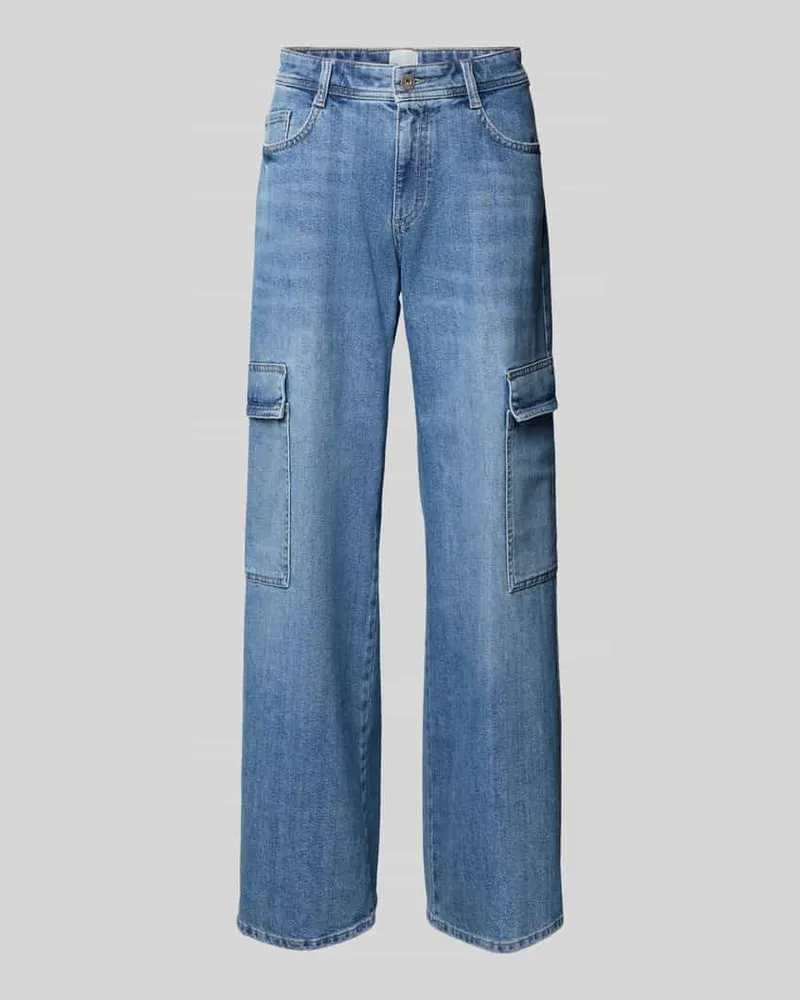 Brax Wide Fit Jeans mit Cargotaschen Modell 'MORGAN CARGO Hellblau