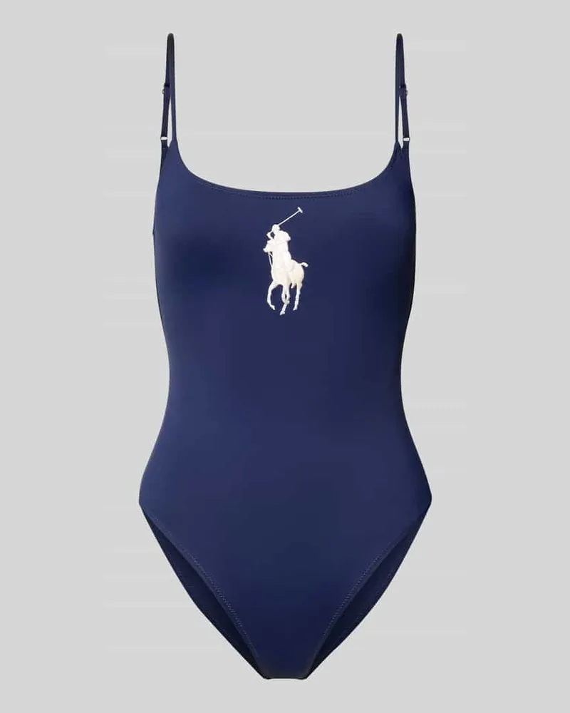 Ralph Lauren Badeanzug mit Logo-Stitching Dunkelblau