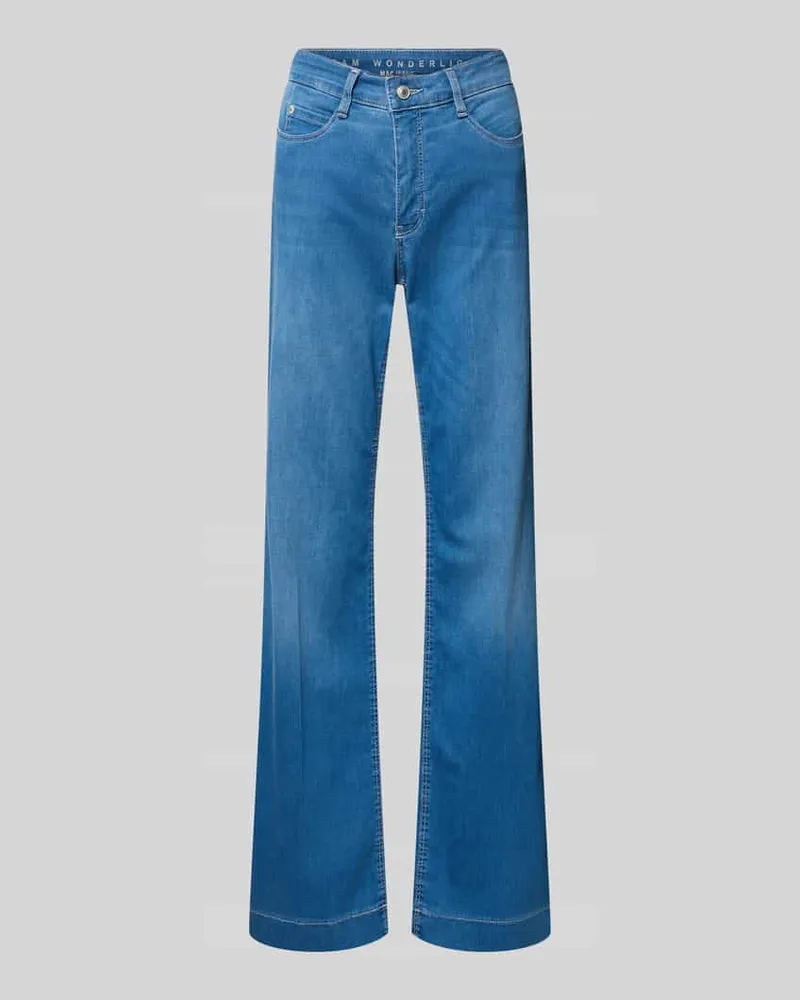 MAC Jeans Wide Leg Jeans mit Eingrifftaschen Modell 'Dream Blau