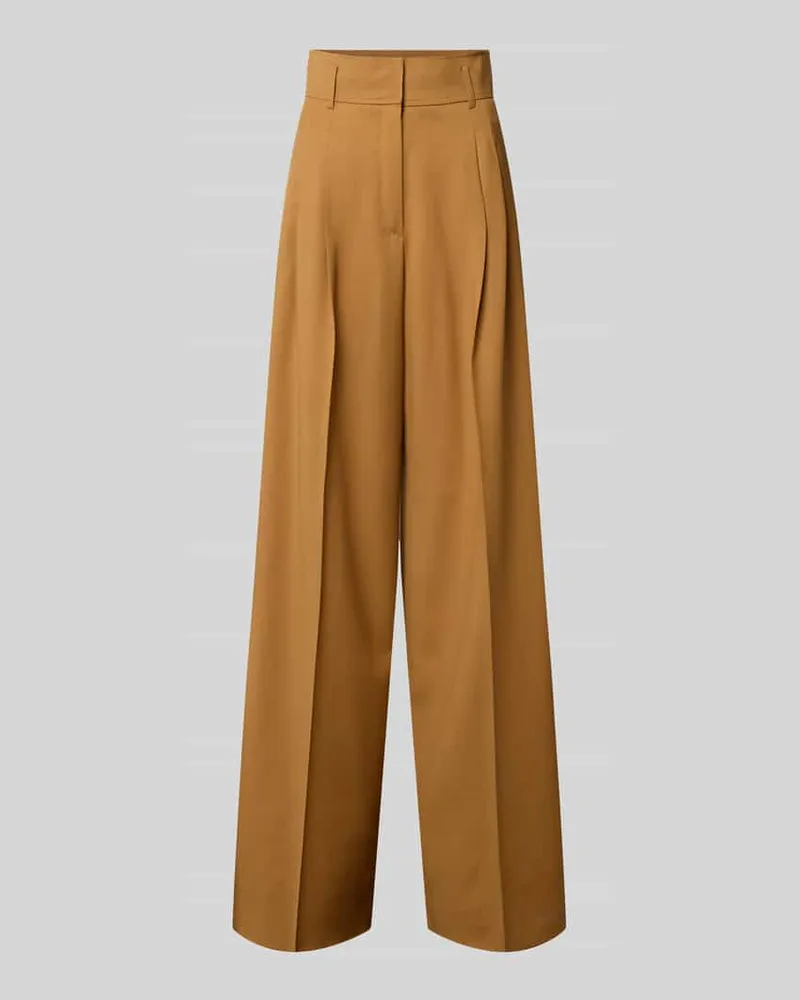 Max Mara Wide Leg Anzuhose aus reiner Schurwolle Modell 'SERIO Camel