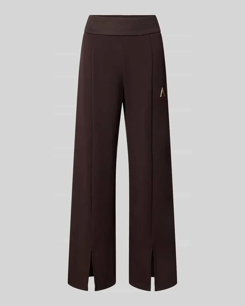 Armani Exchange Straight Fit Sweatpants aus elastischem Viskose-Mix Dunkelbraun