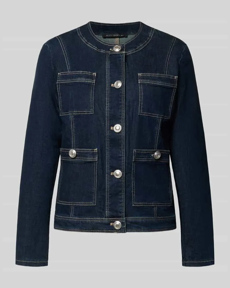 Betty Barclay Regular Fit Jacke mit Lyocell-Anteil in Denim-Optik Jeansblau