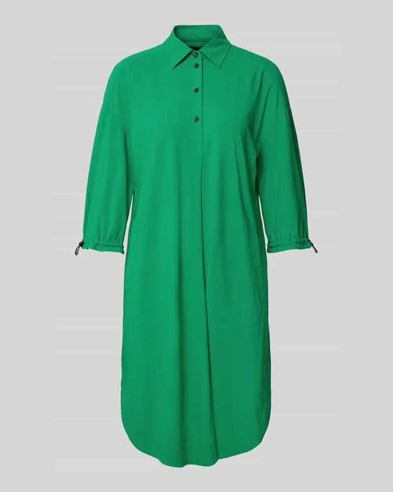 Marc Cain Knielanges Hemdblusenkleid mit Knopfleiste Gruen