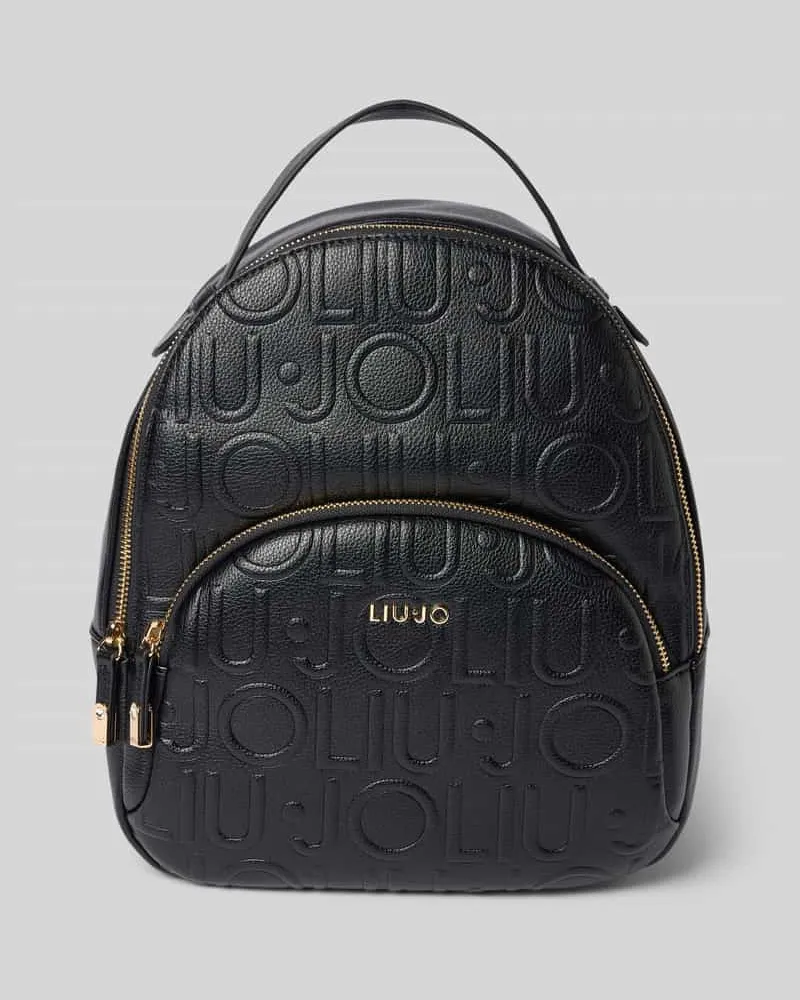Liu Jo Rucksack mit Label-Strukturmuster Black