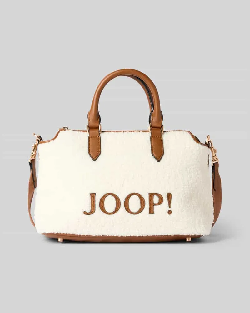 JOOP! Handtasche mit Label-Detail Modell 'lanoso Ecru