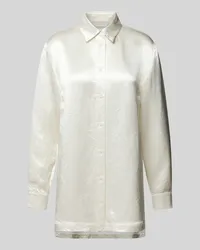 Max Mara Regular Fit Bluse in Crinkle-Optik Modell 'GRADARA Weiss