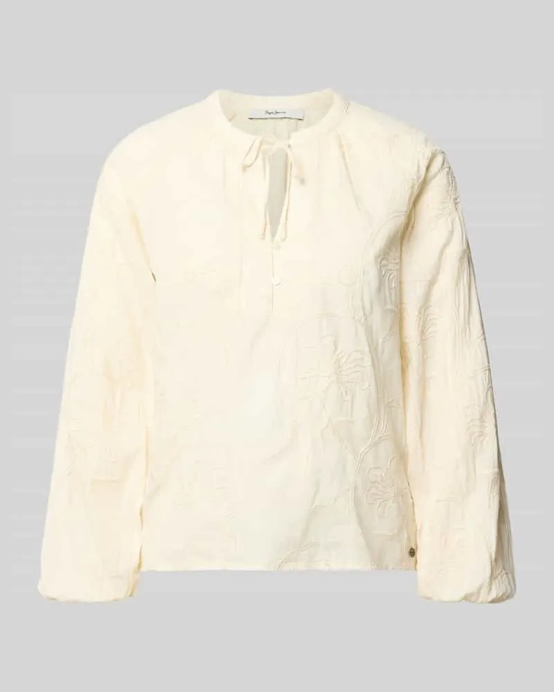Pepe Jeans Regular Fit Langarmbluse aus reiner Baumwolle Modell 'FRIDA Offwhite