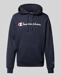 Champion Hoodie mit Label-Stitching Marine