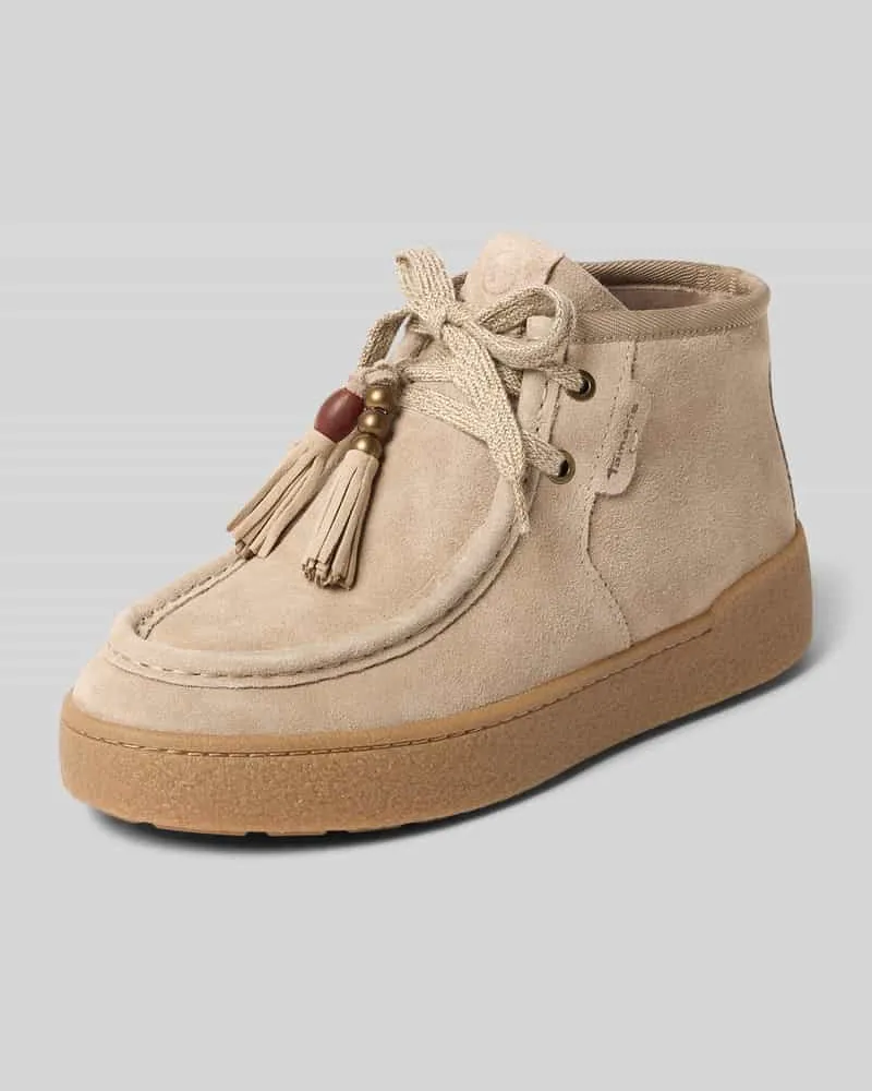 Tamaris Sneaker aus echtem Rindsleder Taupe