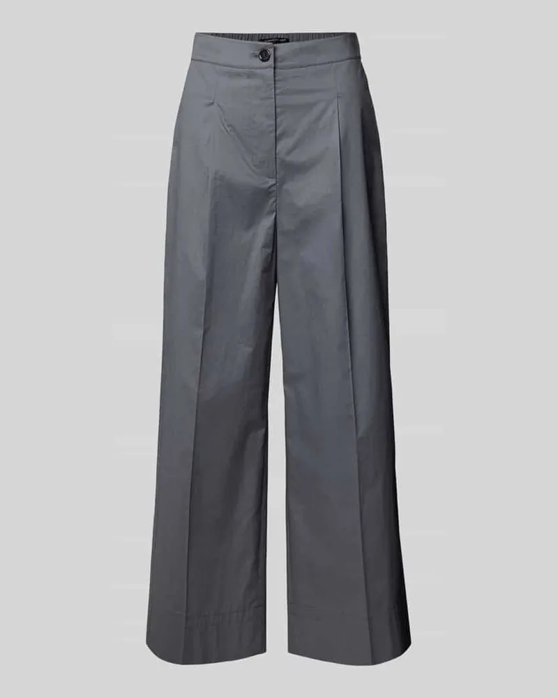 Luisa Cerano Wide Leg Bundfaltenhose mit elastischem Bund Graphit