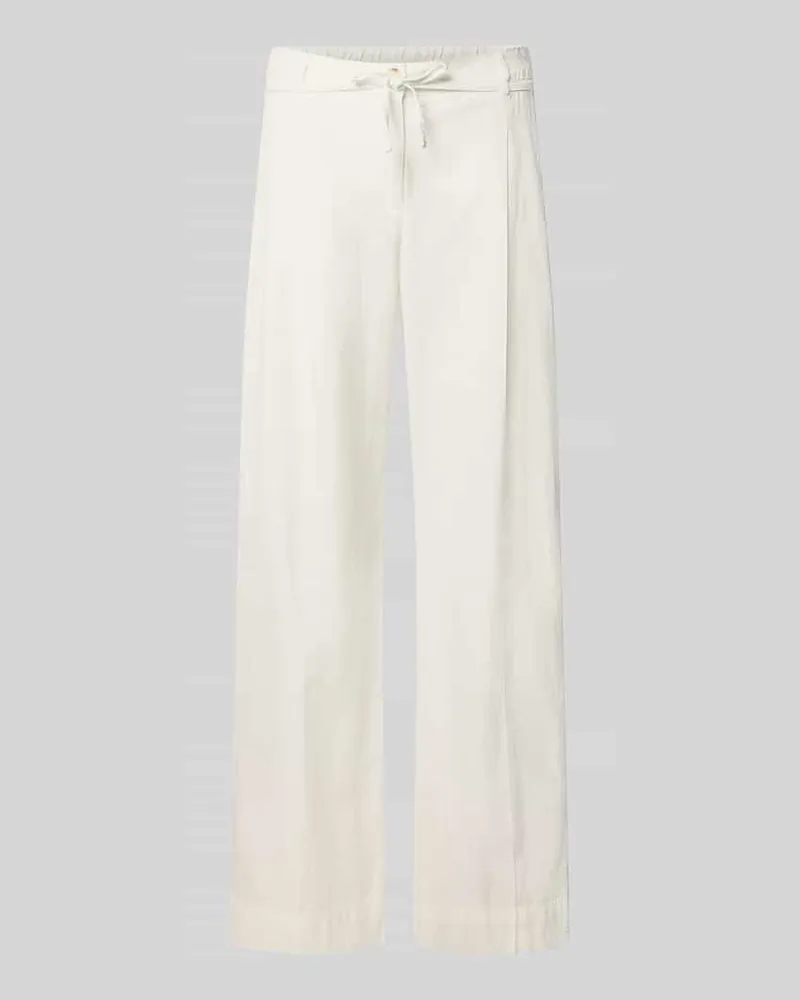 OPUS Hose aus Baumwoll-Leinen-Mix Modell 'Meeri costal Offwhite