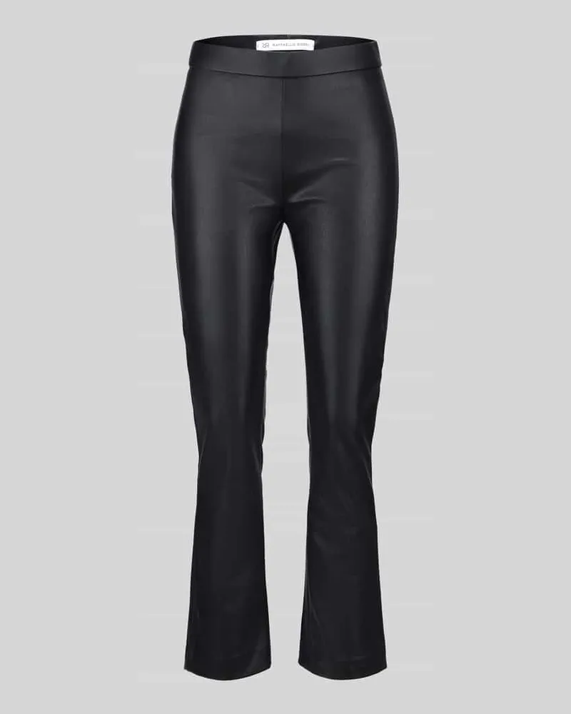 RAFFAELLO ROSSI  Wide Leg Kunstlederhose aus Viskose-Mix Modell 'MACY Black