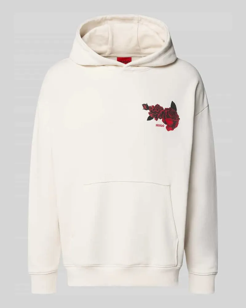 HUGO BOSS Regular Fit Hoodie aus reiner Baumwolle Modell 'DAGETHOOD Weiss