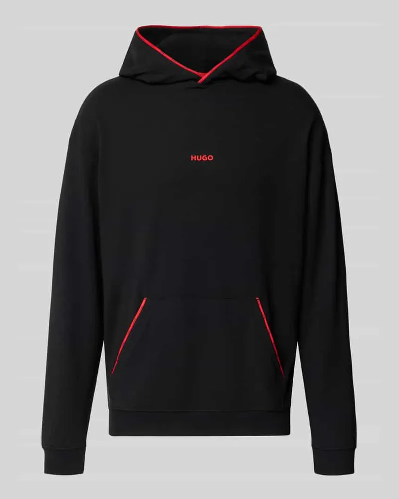 HUGO BOSS Regular Fit Hoodie aus Baumwoll-Mix Modell 'NOAH Black