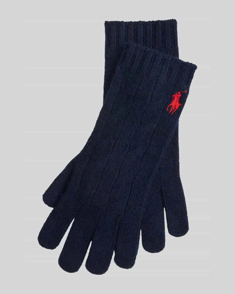 Ralph Lauren Handschuhe aus Woll-Mix mit Logo-Stitching Marine