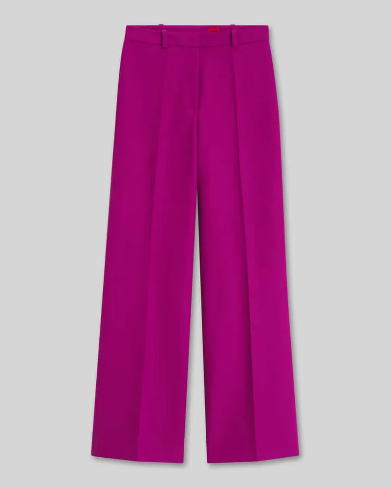 HUGO BOSS Weite Hose mit Viskose-Anteil Modell 'Hasmina Pink