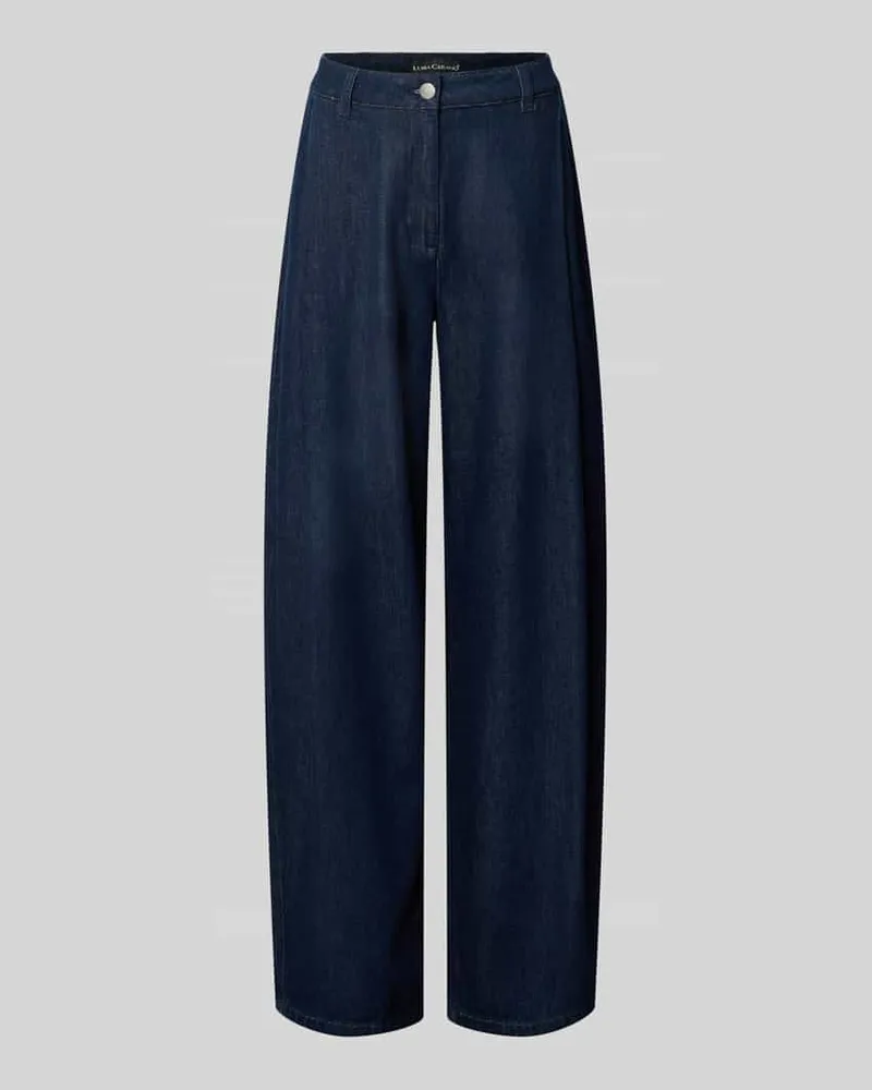 Luisa Cerano Wide Leg Jeans mit Eingrifftaschen Jeansblau