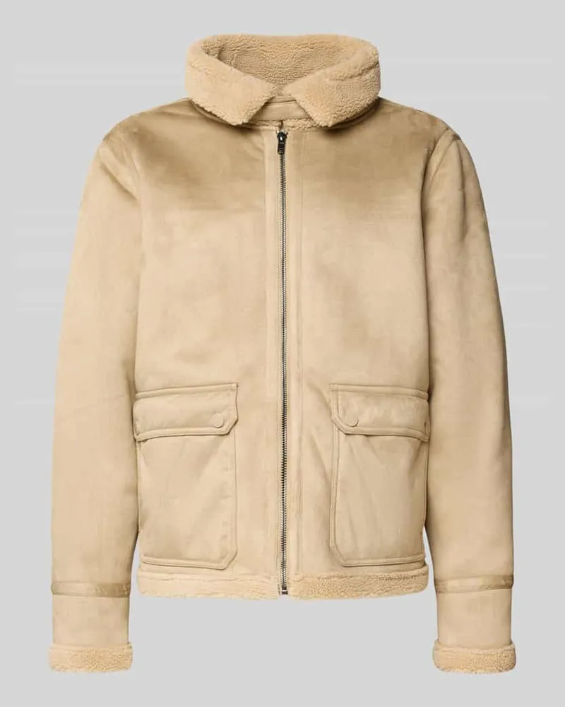 Blend Jacke mit Pattentaschen Modell 'FISCHER Beige