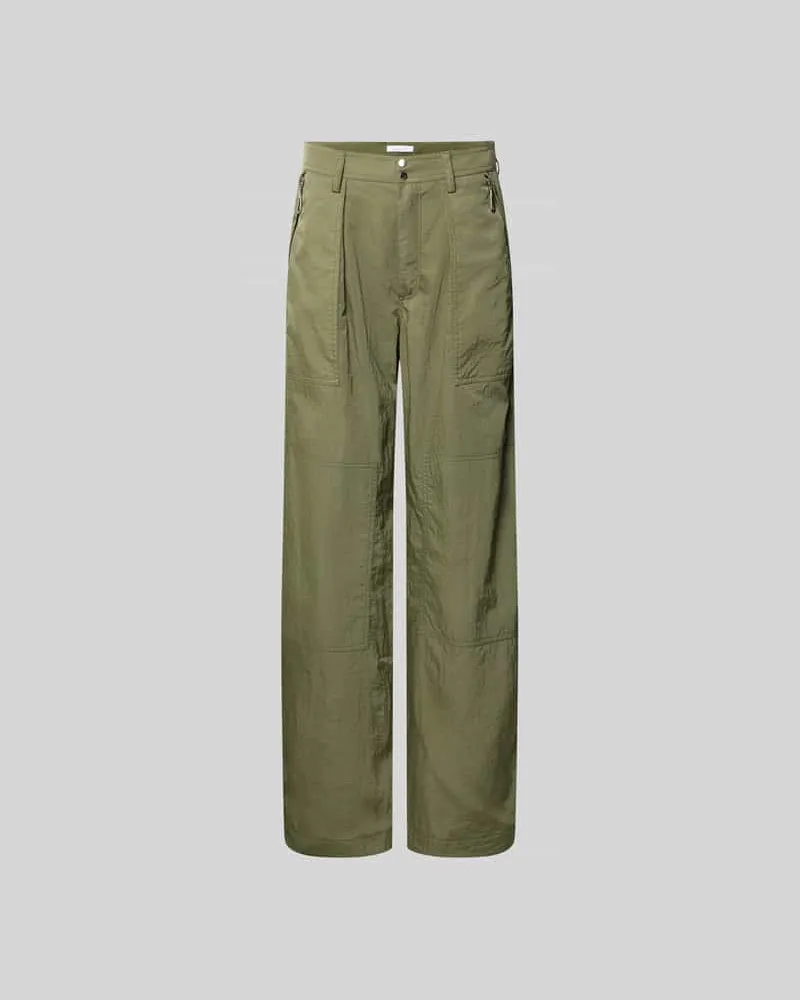 Paco Rabanne Stoffhose mit Gesäßtaschen Khaki