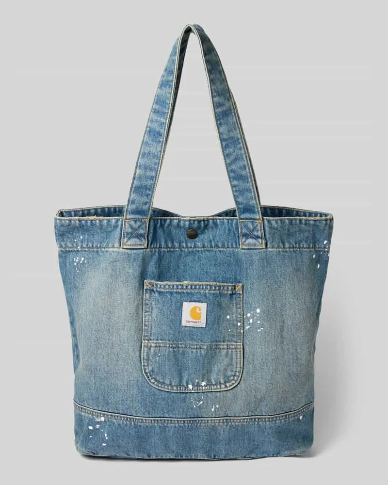 Carhartt WIP Tote Bag aus reiner Baumwolle in Denim-Optik Jeansblau