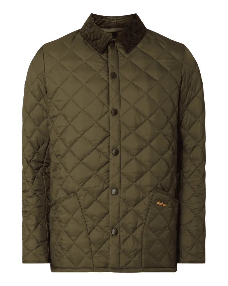Barbour Steppjacke mit Umlegekragen Oliv