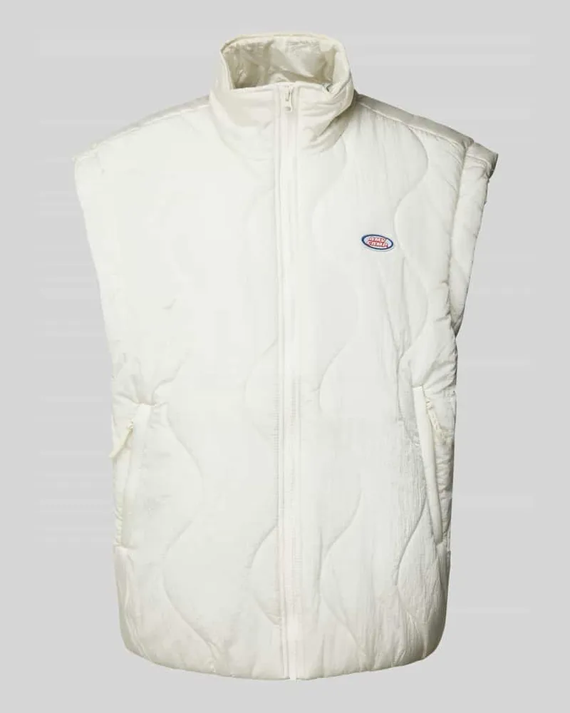 American Vintage Steppweste mit Label-Badge Modell 'IFABAY Offwhite