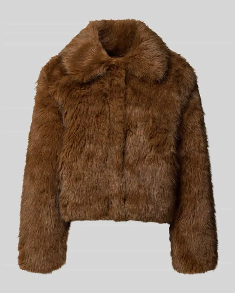 Levi's Webpelzjacke mit Umlegekragen Modell 'LANEY Mittelbraun
