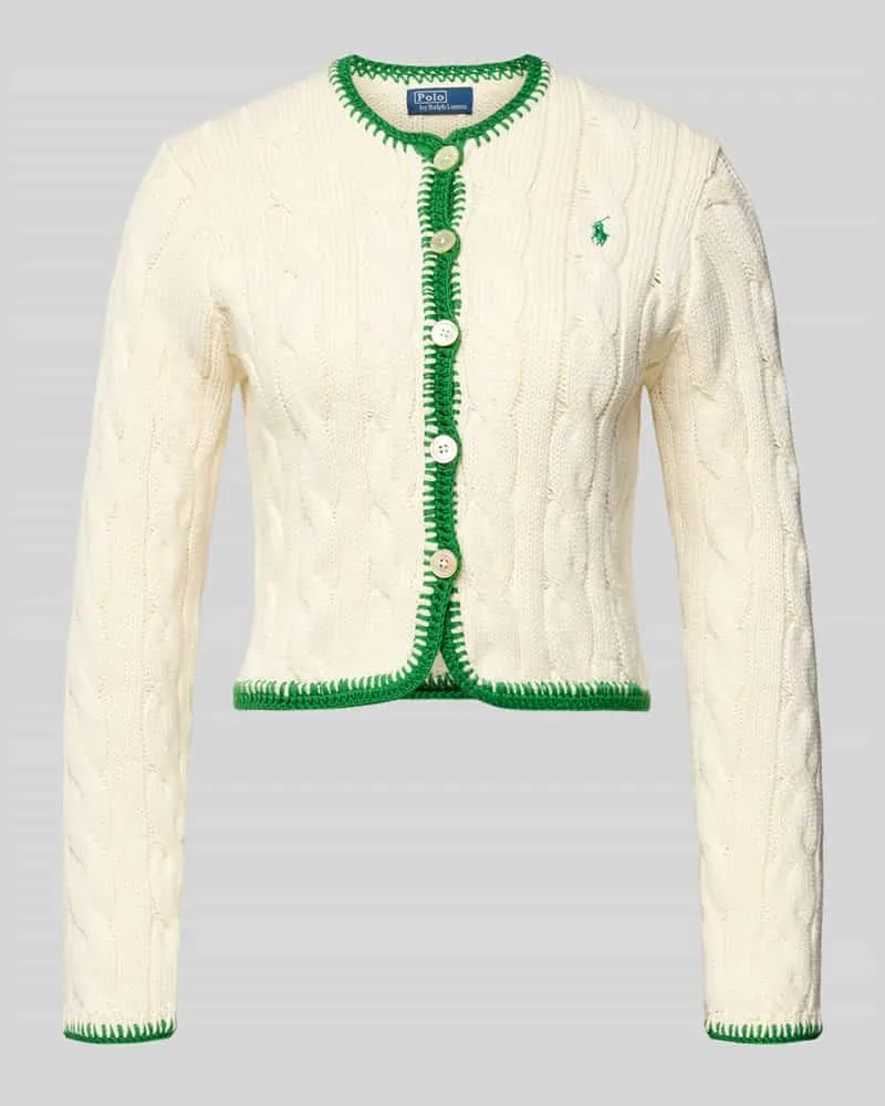 Ralph Lauren Regular Fit Sweatjacke aus Baumwoll-Mix Offwhite