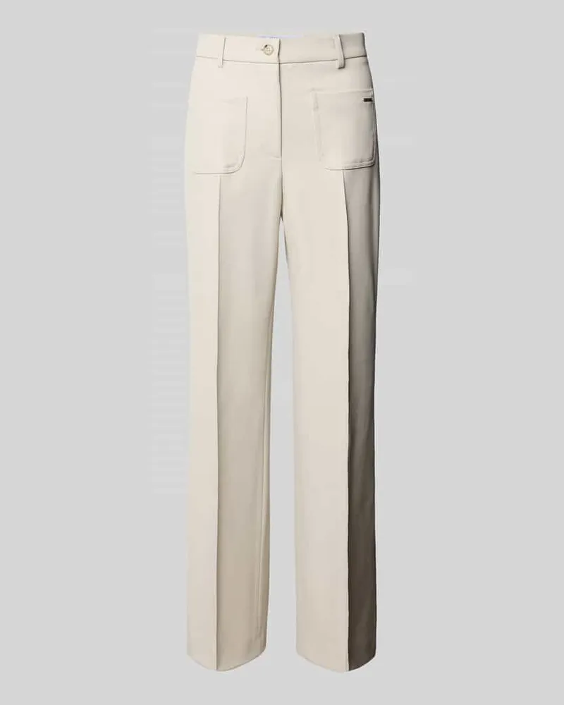 RAFFAELLO ROSSI  Straight Fit Bundfaltenhose aus Viskose-Mix Modell 'MILEY Sand