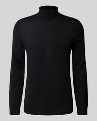 Selected Homme Rollkragenpullover aus Wolle Modell 'TRAY Black