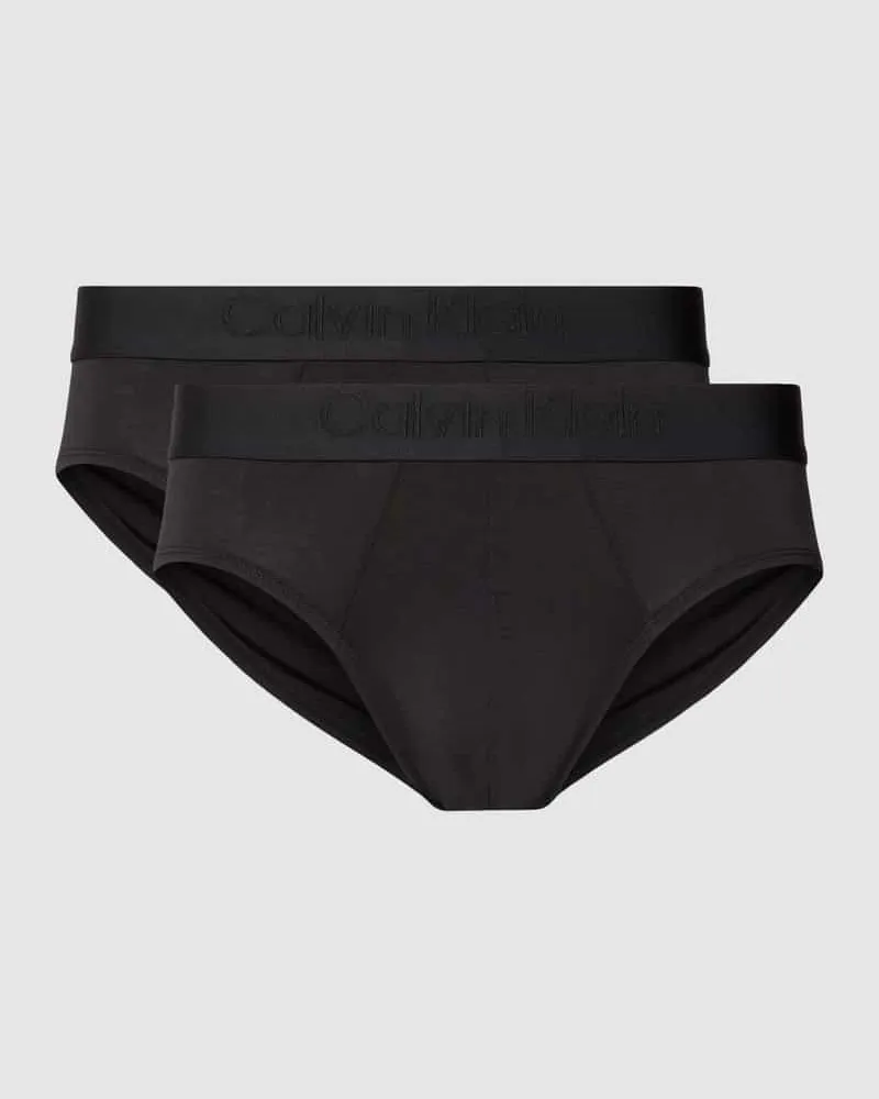 Calvin Klein Slip mit elastischem Logo-Bund im 3er-Pack Black