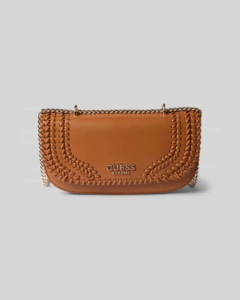 Guess Crossbody Bag mit Label-Detail Modell 'TATUM Cognac