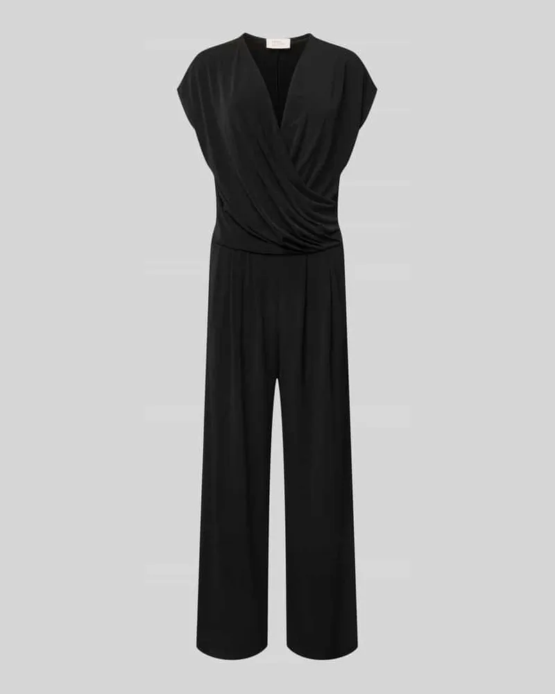 Vera Mont Jumpsuit in Wickel-Optik mit V-Ausschnitt Black