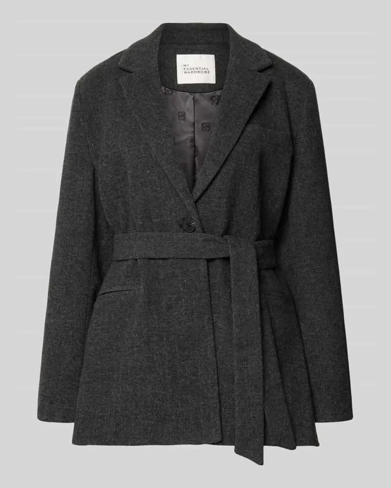 My Essential Wardrobe Blazer mit Woll-Anteil und Reverskragen Modell 'Layla Dunkelgrau