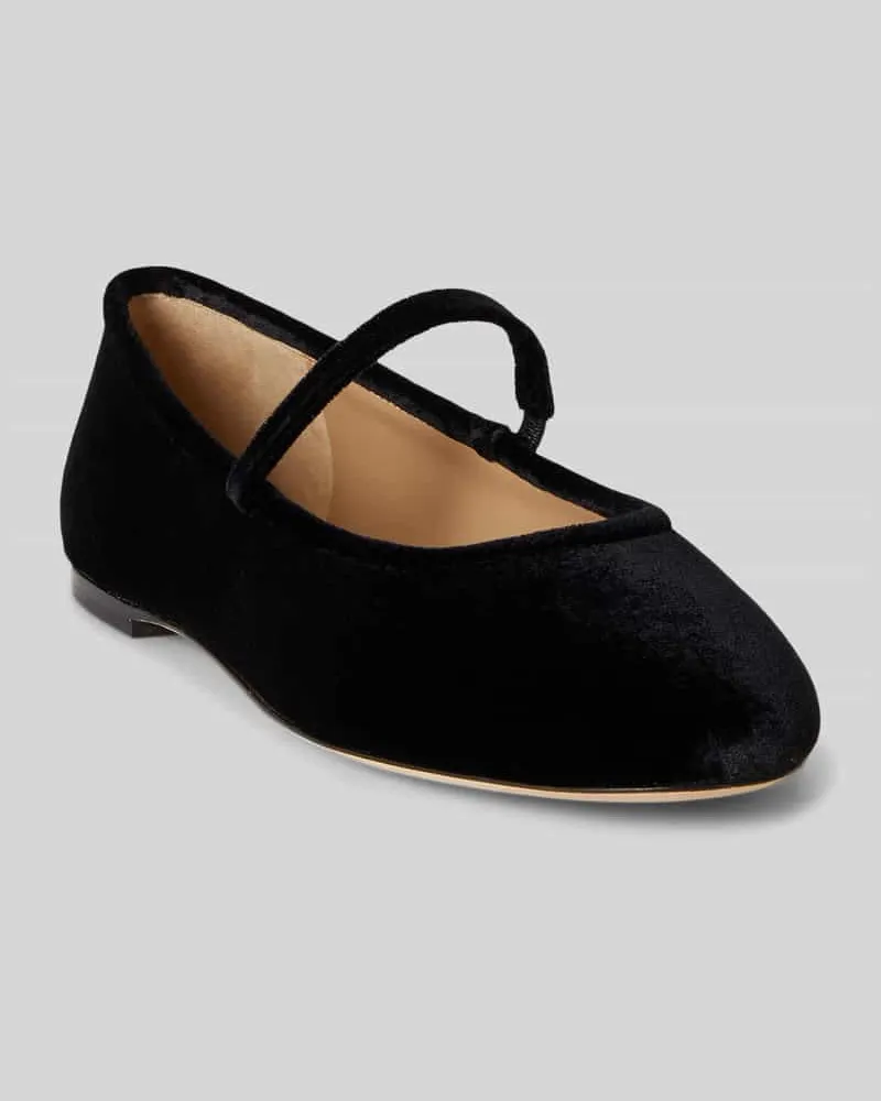 Ralph Lauren Ballerina mit Mary Jane Riemen Black