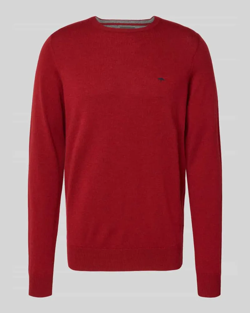 Fynch-Hatton Regular Fit Pullover mit Kaschmir-Anteil Modell 'Merino Dunkelrot