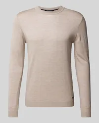 Roy Robson Strickpullover mit Rundhalsausschnitt Beige