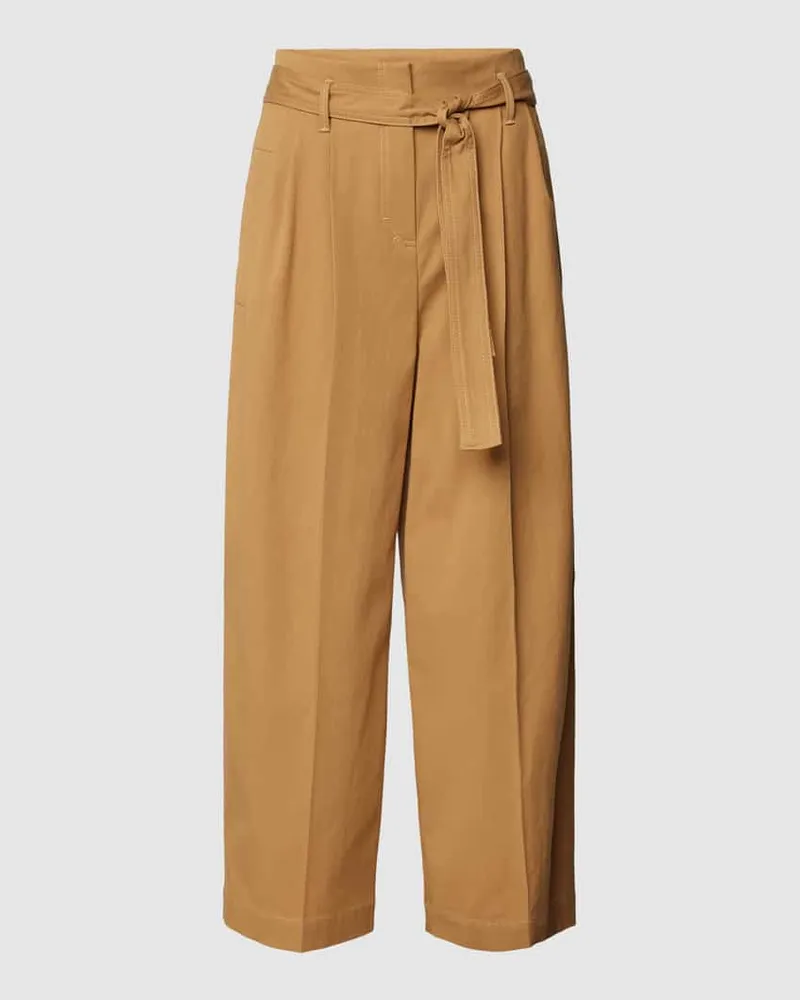 HUGO BOSS Stoffhose mit Bindegürtel Modell 'Tenoy Camel