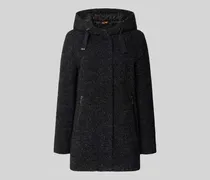 Regular Fit Kurzmantel mit Woll-Anteil und verdecktem Reißverschluss