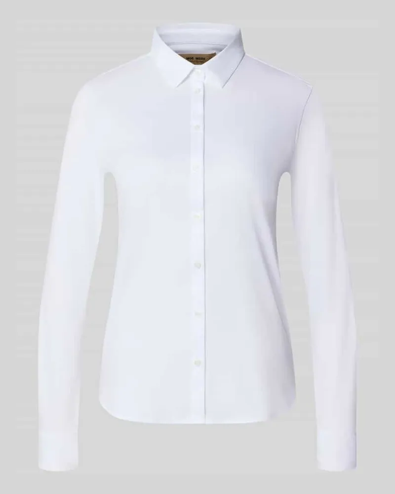 Mos Mosh Hemdbluse mit Sportmanschetten Modell 'Tina Weiss