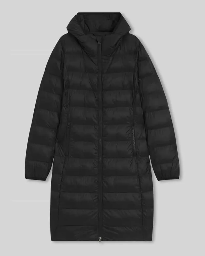 HUGO BOSS Regular Fit Steppmantel mit Kapuze Black