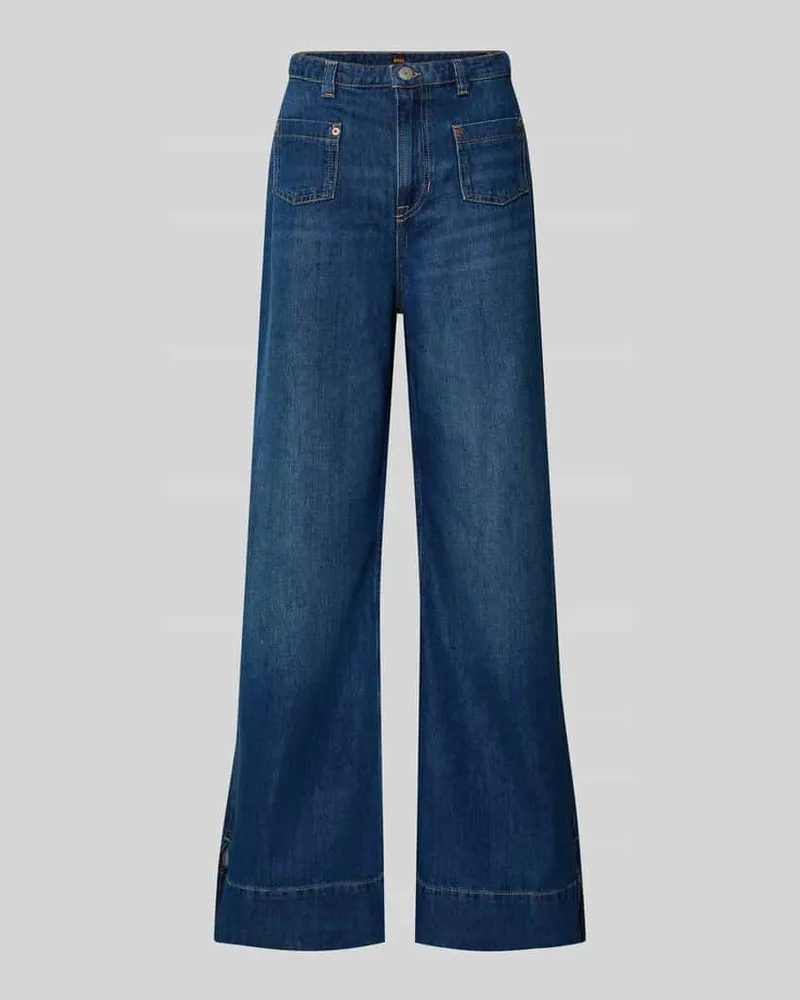 HUGO BOSS Flared Jeans aus Baumwoll-Mix Modell 'C_MARLENE Dunkelblau